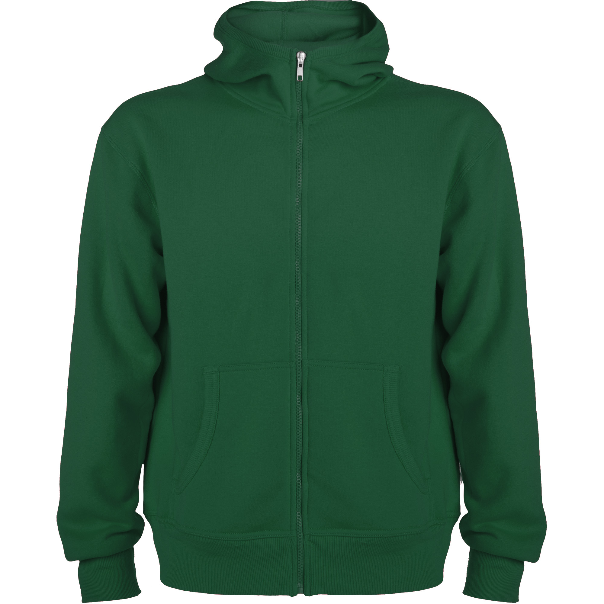 Sweat shirt capuche avec fermeture eclair MONTBLANC vert bouteille