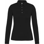 Polo jersey manches longues femme Black - XS