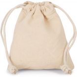 Sac coton à cordon 13 x 15 cm KI0748 - Natural