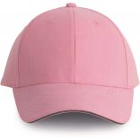 ORLANDO - CASQUETTE 6 PANNEAUX Dark Pink / Slate Grey