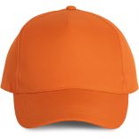 Casquette polyester - 5 panneaux Orange