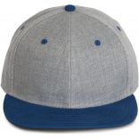 Casquette Snapback 6 panneaux KP166 - Light Grey Heather / Royal Blue