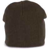 Bonnet tricoté en coton biologique KP542 - Dark Khaki