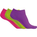 Socquettes microfibre - pack de 3 paires Bright Violet / Fluorescent Green / Fluorescent  P - 39/42 EU