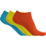 Socquettes microfibre - pack de 3 paires Fluorescent Orange / Fluorescent Yellow / Turquois - 35/38 EU