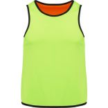 Chasuble de rugby réversible enfant Lime / Spicy Orange - 10/14