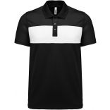 Polo manches courtes adulte Black / White - S