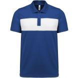 Polo manches courtes adulte Sporty Royal Blue / White - S