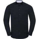 CHEMISE ULTIMATE STRETCH MANCHES LONGUES Bright Navy / Oxford Blue / White - S