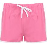 Short Femme Rétro Bright Pink / White - XS