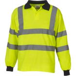 POLO MANCHES LONGUES HAUTE VISIBILITÉ Hi Vis Yellow - S