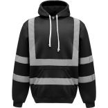 Sweatshirt capuche haute visibilité Black - S