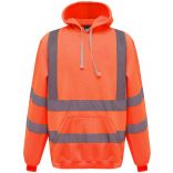 Sweatshirt capuche haute visibilité Hi Vis Orange - S