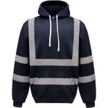 Sweatshirt capuche haute visibilité Navy - S