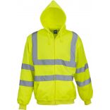 SWEAT-SHIRT ZIPPÉ CAPUCHE Hi Vis Yellow - S