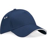 Casquette 5 panneaux sandwich contrasté Ultimate B15C - French Navy / Putty