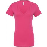 T-shirt femme col V profond BE6035 - Berry