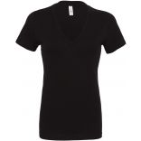 T-shirt femme col V profond BE6035 - Black