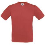 T-shirt homme manches courtes col V exact 150 CG153 - Red