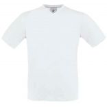 T-shirt homme manches courtes col V exact 150 CG153 - White