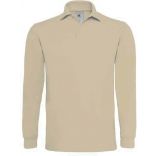 Polo homme manches longues heavymill HEAML - Sand