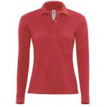 Polo femme manches longues Safran PW456 - Red