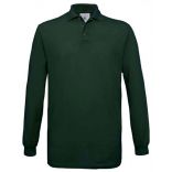 Polo homme manches longues Safran SAFML - Bottle Green