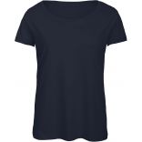 T-shirt femme triblend col rond TW056 - Navy