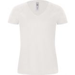 T-shirt femme col V Blondie Classic TW260 - White