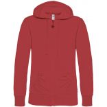 Sweat-shirt femme à capuche zippé Wonder Women WW641 - Red de face