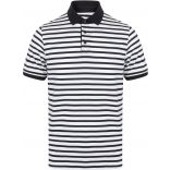 Polo jersey à rayures FR230 - White / Navy