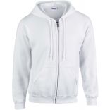 Sweat-shirt Heavy Blend™ Full Zip Hooded 18600 - White