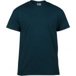 T-shirt homme manches courtes Heavy Cotton™ 5000 - Midnight, 185 grs/m² 100% coton pré-rétréci Maille jersey. Bande de propreté d'épaule à épaule. Double surpiqûre aux manches et au bas du vêtement. Coupe ample tubulaire