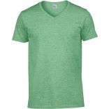 T-shirt homme col V Softstyle GI64V00 - Heather Irish Green