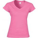 T-shirt femme col V Softstyle GI64V00L - Azalea