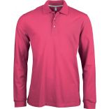 Polo homme manches longues K243 - Fuchsia