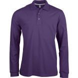 Polo homme manches longues K243 - Purple