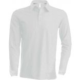 Polo homme manches longues K243 - White