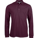 Polo homme manches longues K243 - Wine