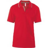 Polo homme manches courtes K246 - Red / Light Grey