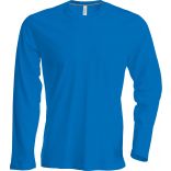 T-shirt homme manches longues col rond K359 - Light Royal Blue