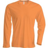 T-shirt homme manches longues col rond K359 - Orange