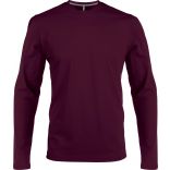 T-shirt homme manches longues col rond K359 - Wine