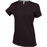 T-shirt femme manches courtes col rond K380 - Chocolate