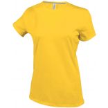 T-shirt femme manches courtes col rond K380- Yellow