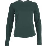 T-shirt femme manches longues col rond K383 - Forest Green