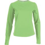 T-shirt femme manches longues col rond K383 - Lime