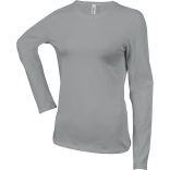 T-shirt femme manches longues col rond K383 - Oxford Grey