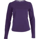 T-shirt femme manches longues col rond K383 - Purple