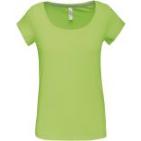 T-shirt femme col bateau manches courtes K384 - Lime